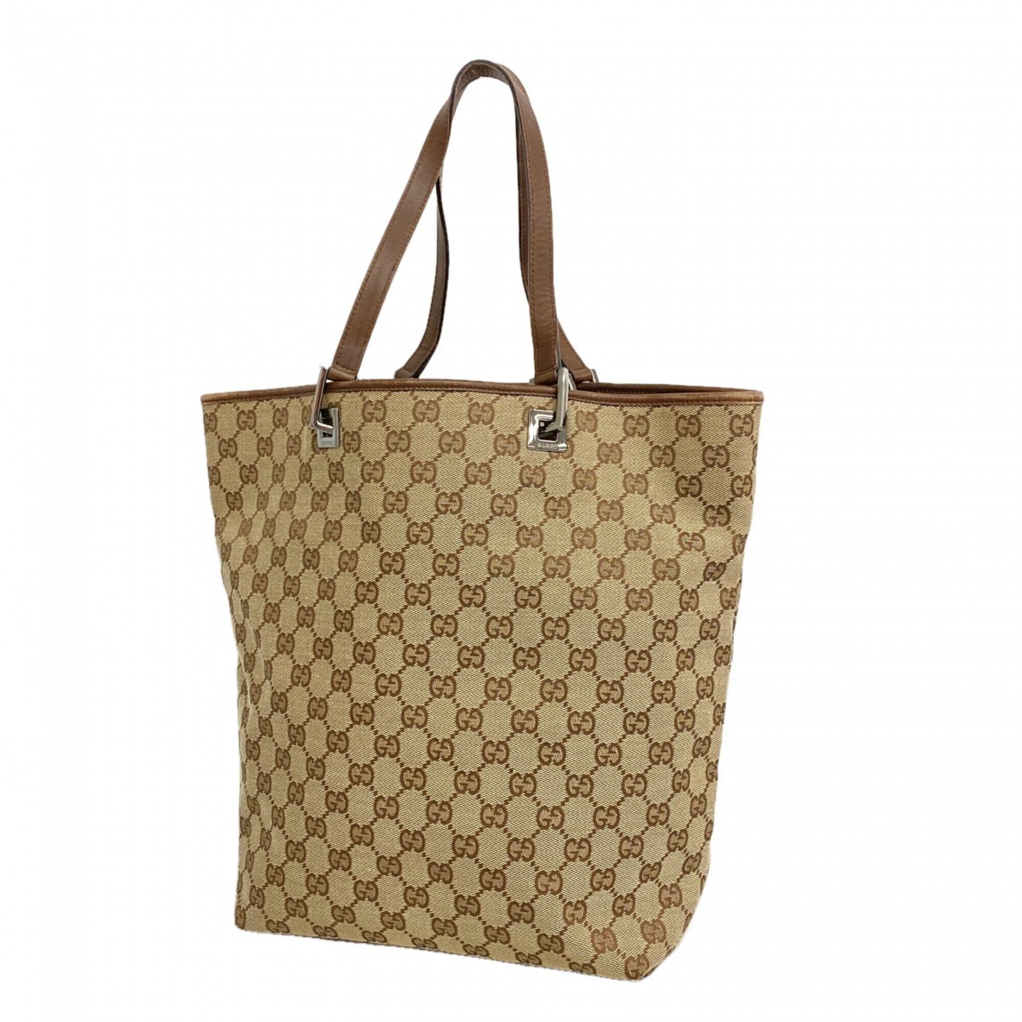 Gucci Gg Canvas Tote Bag 31243, Brown Canvas, Women's